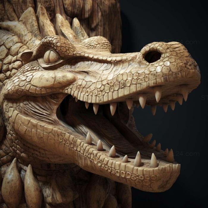 Nature and animals (st Smilosuchus 4, NATURE_3784) 3D models for cnc